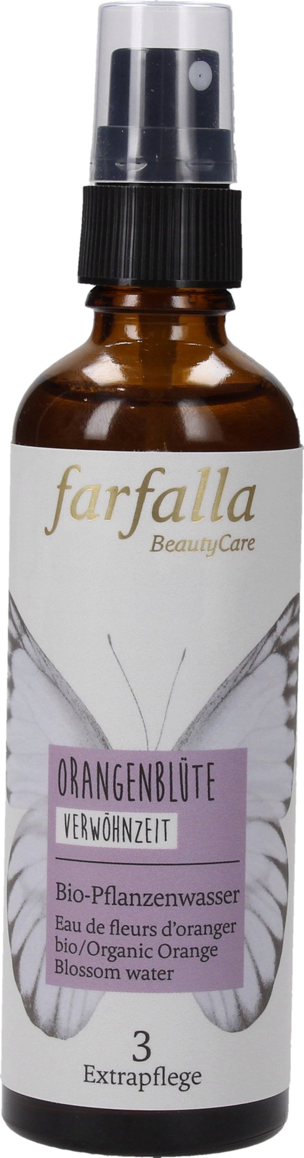 farfalla  Bio-Pflanzenwasser Orangenblüte, 75 ml