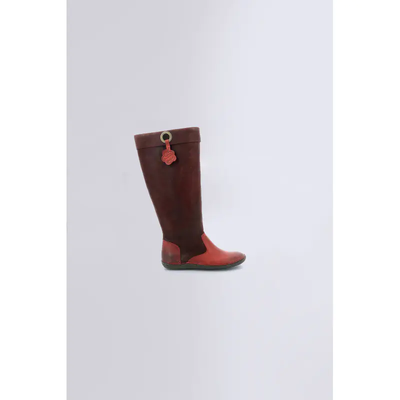HOHIGH ROUGE BORDEAUX BOTTES Cuir Femme