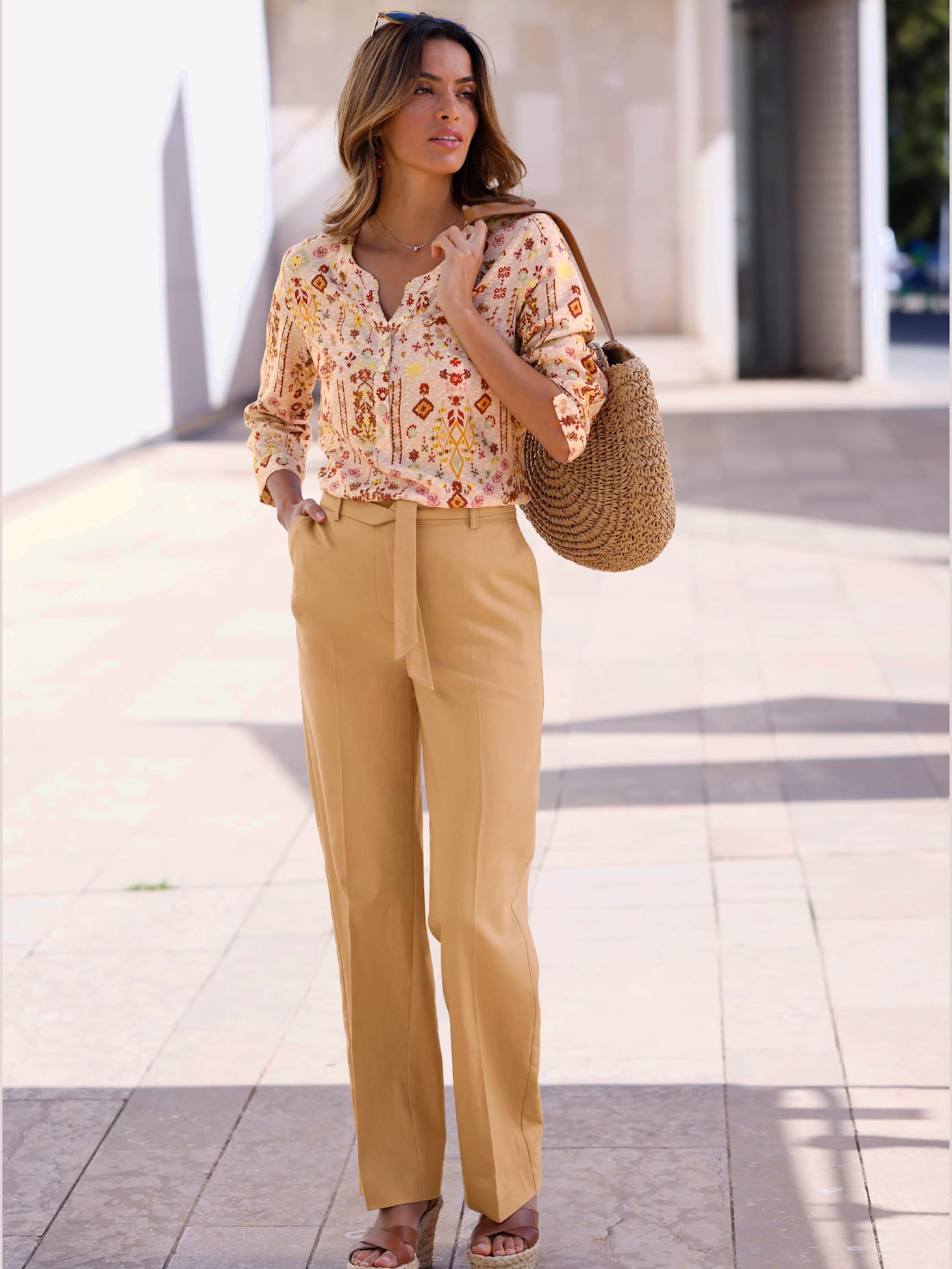 Pantalon 55% lin