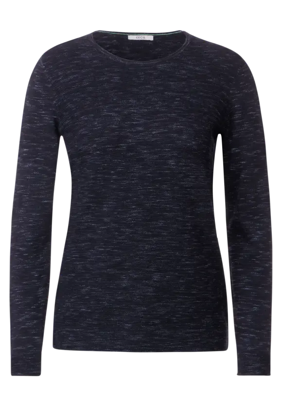 Struktur Pullover - heather night sky blue melange