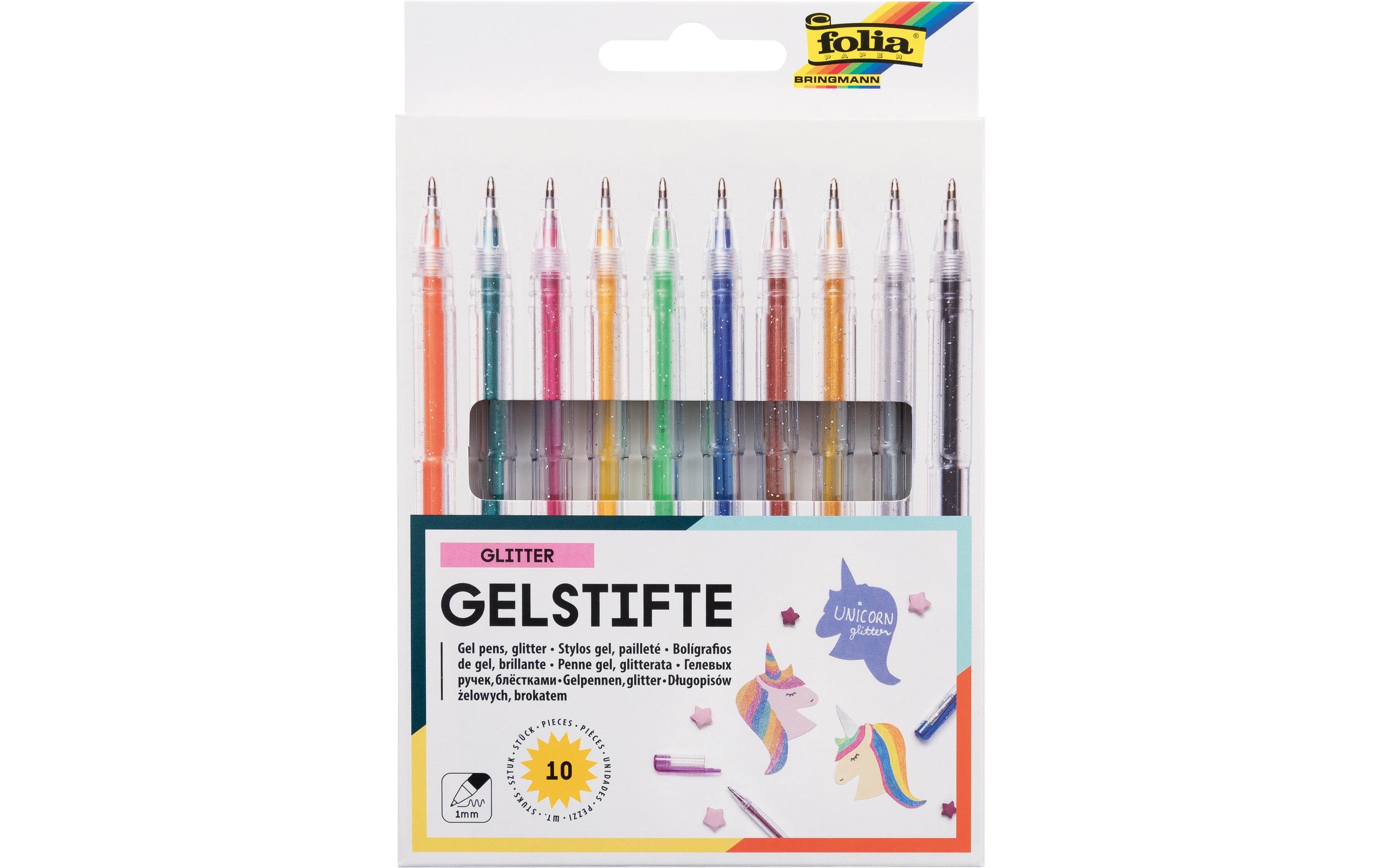 Gelschreiber Glitter 10 StifteGlitzerstifte
