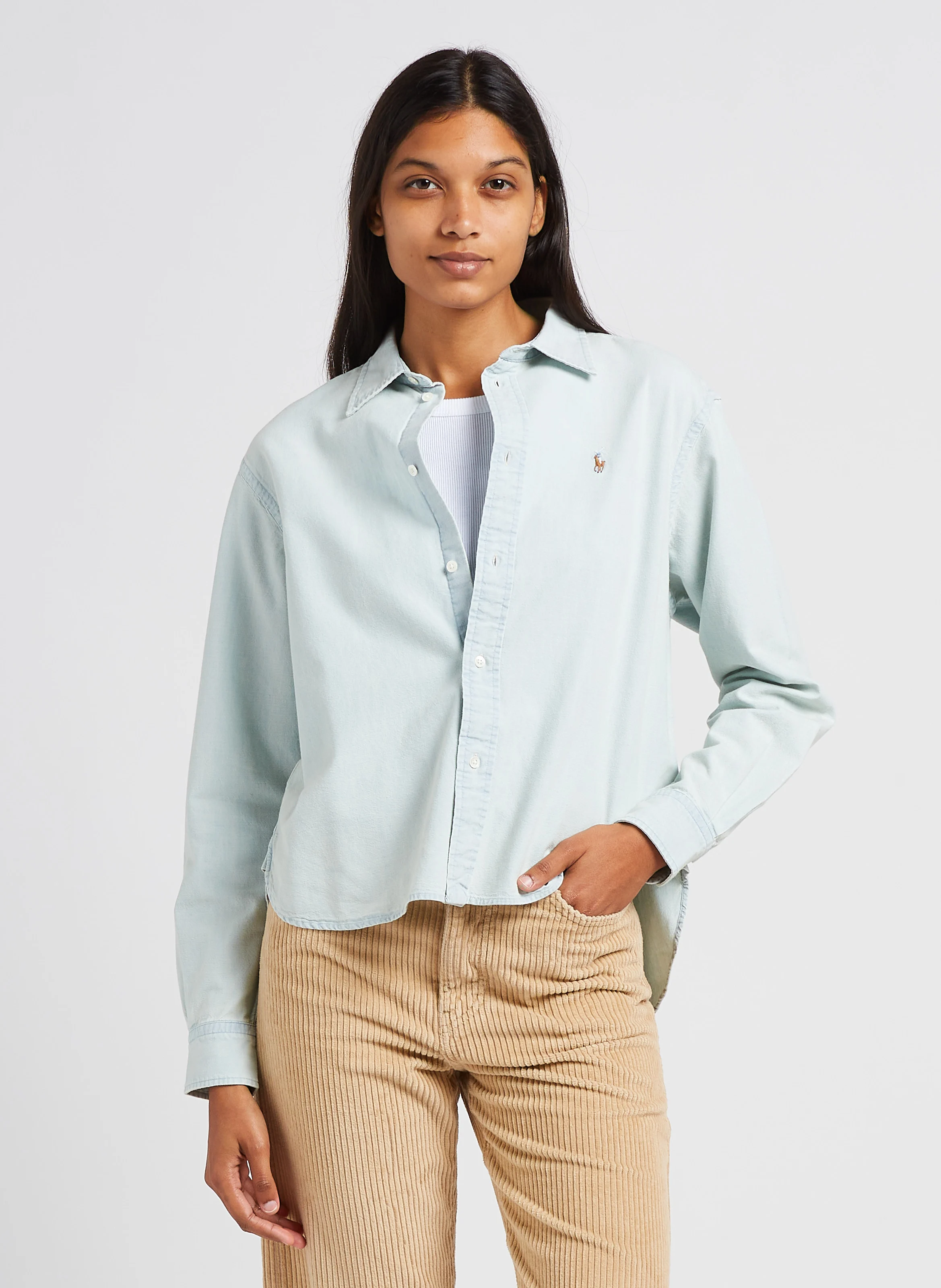 Chemise en jean en coton | Bleu