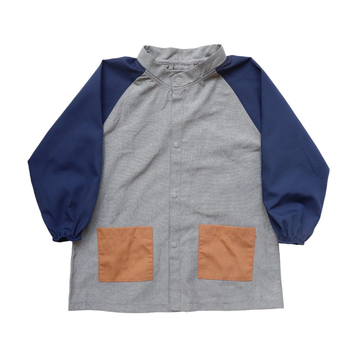 Tablier d'école enfant gris et bleu