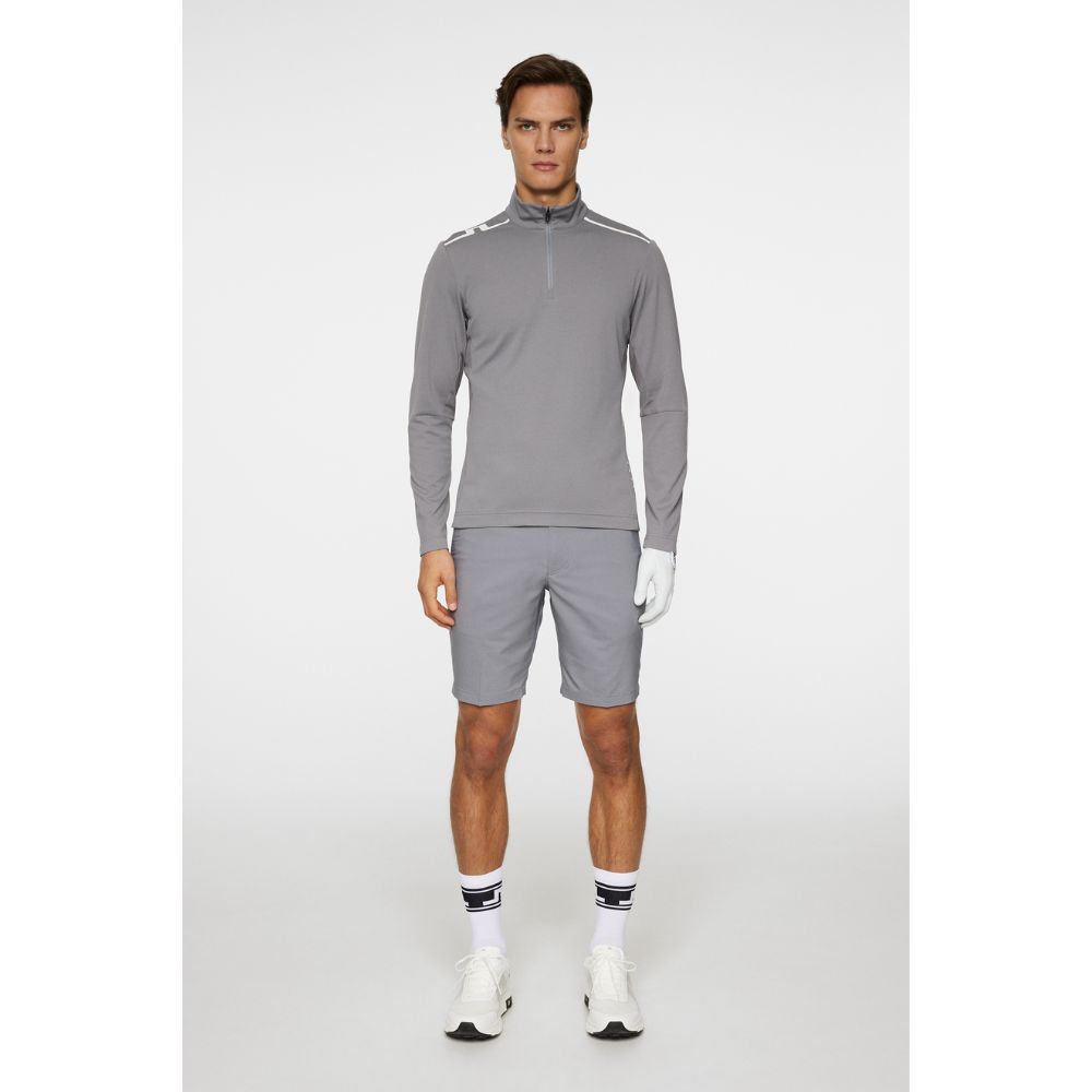 Leon Quarter Zip Genser Herre Grå