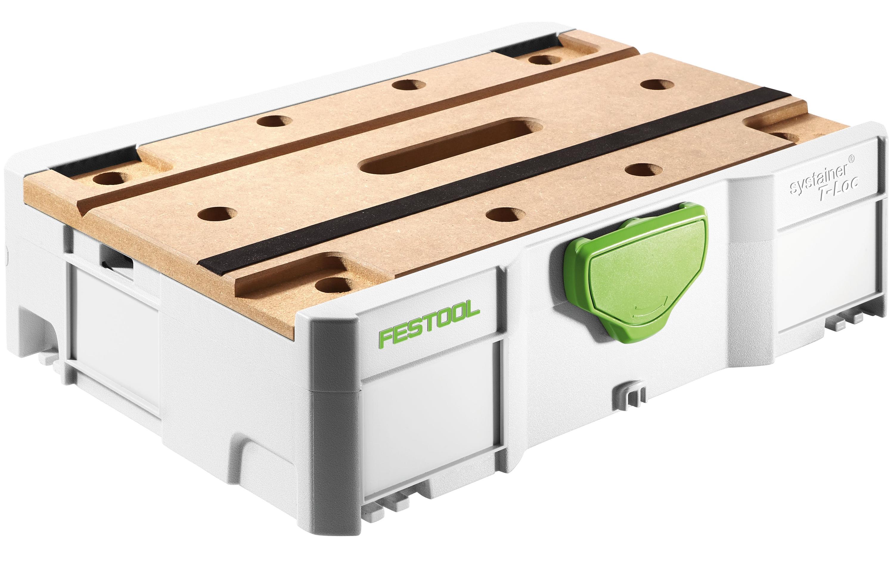 Systemkoffer Systainer T-LOC SYS-MFT -teiligDie mobile Werkbank im Systainer-Format mit MDF-Lochplatte