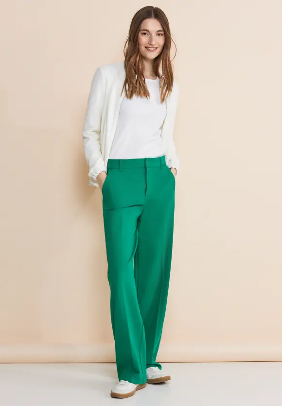 Loose Fit Viskosehose - fresh spring green