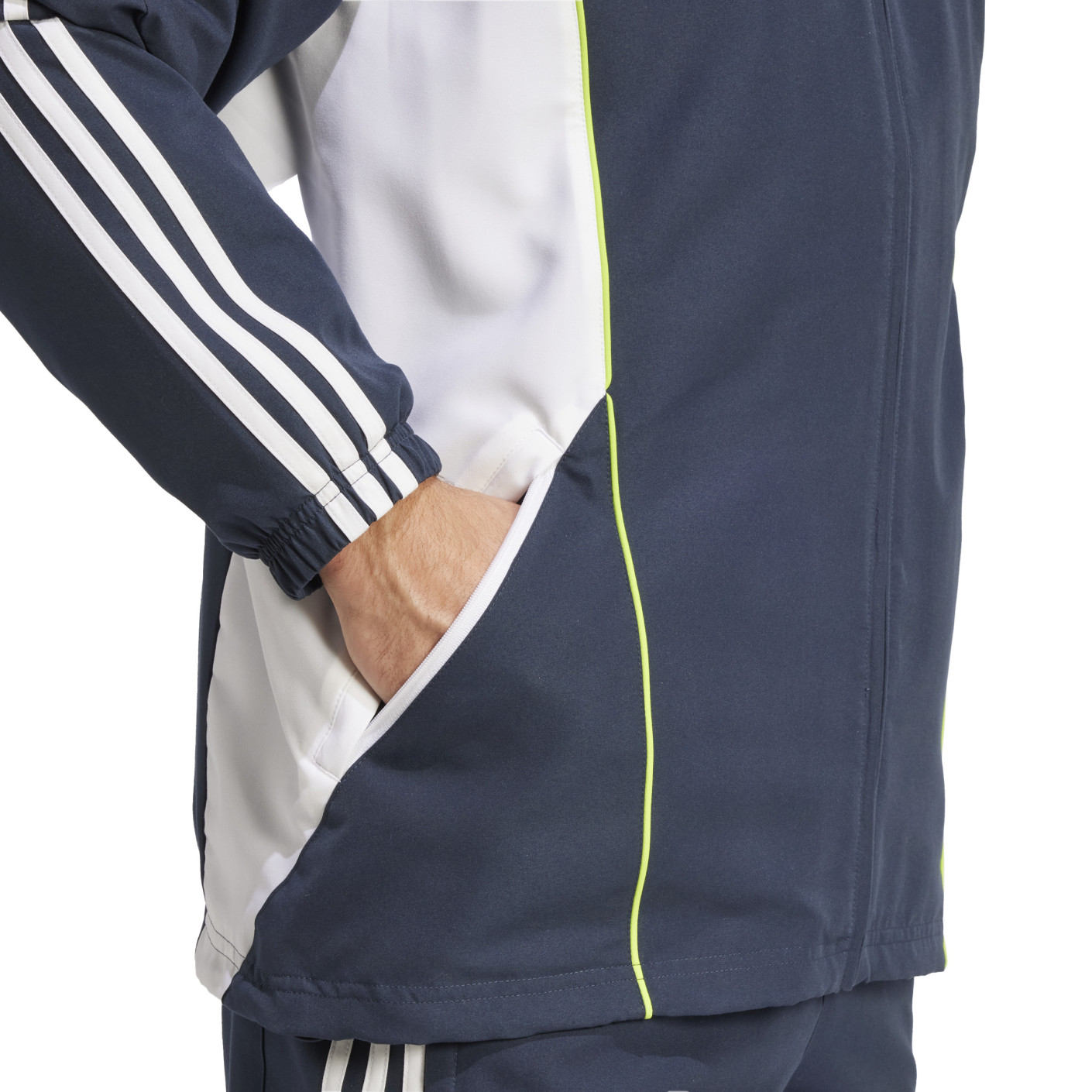 Adidas Real Madrid Urban Purist Trainingsjack 2024-2025 Donkerblauw Wit Lichtgroen