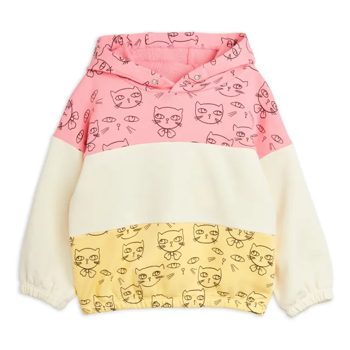 Mini Rodini Hoodie Cathlete Coton Bio | Rose
