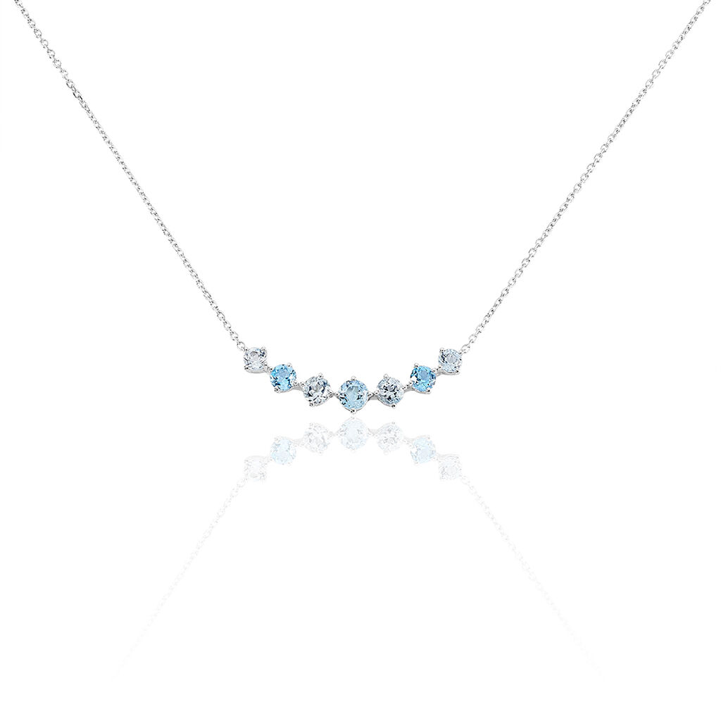 Collier Corabella Or Blanc Topaze