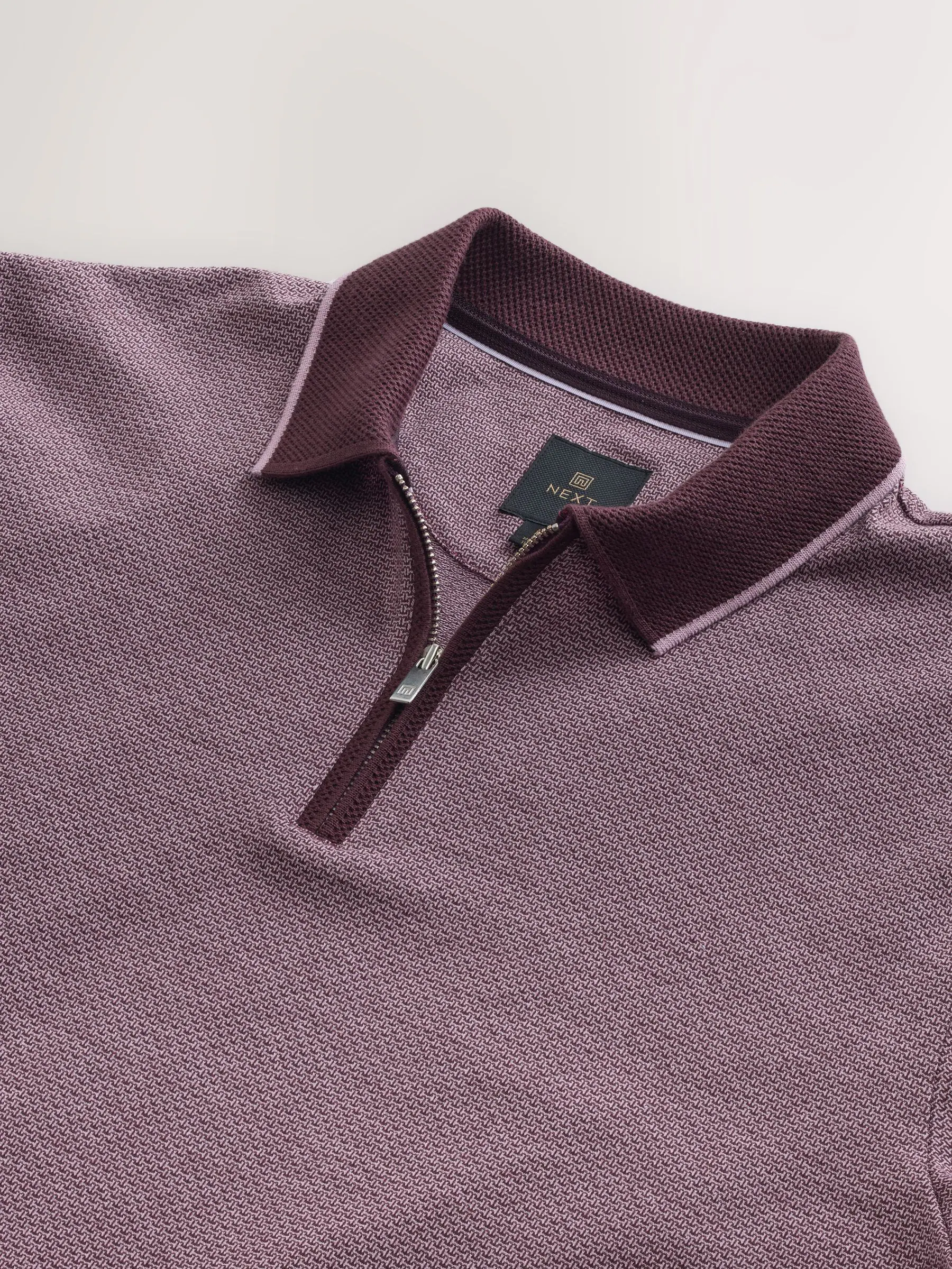 Damson roze - Modieus poloshirt met kwartrits