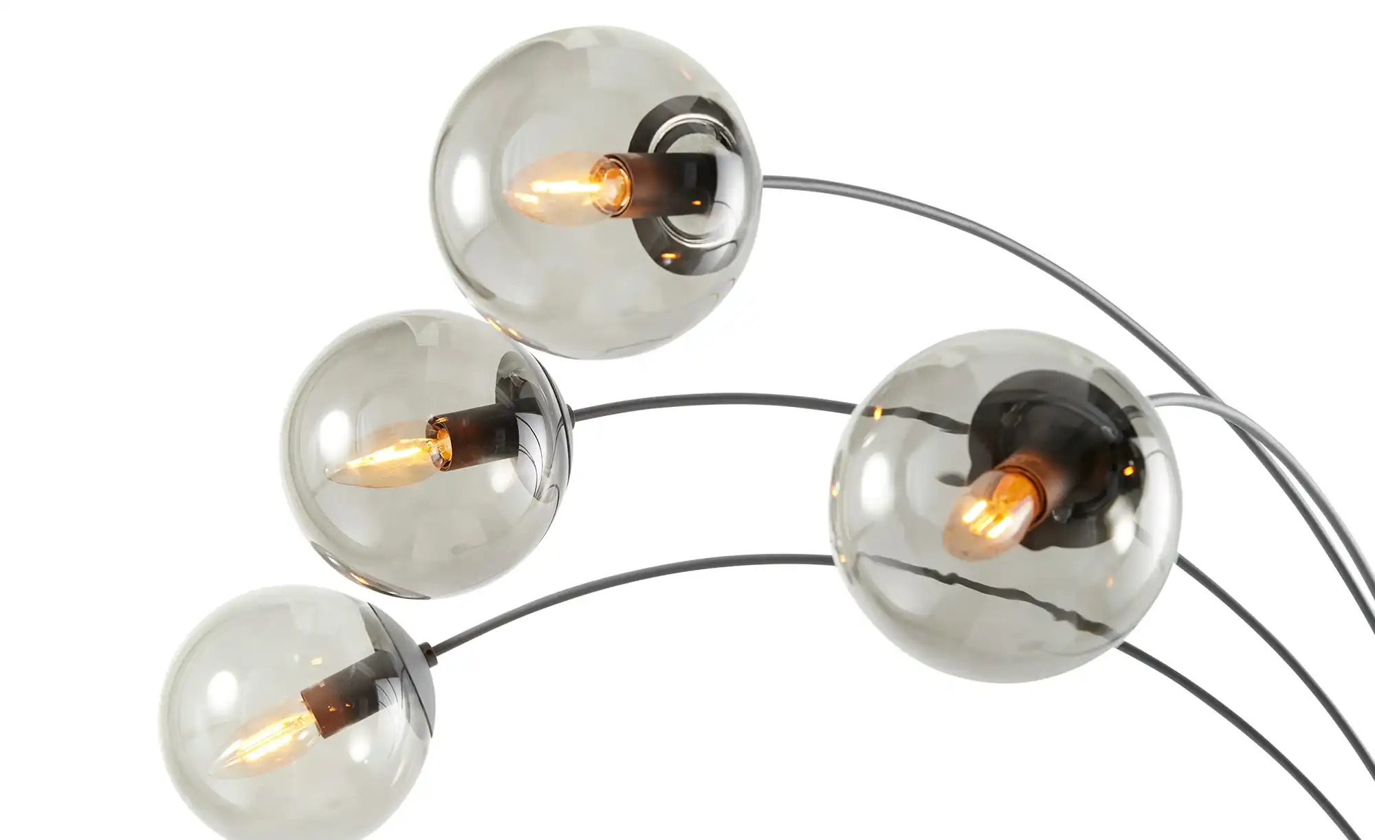 Trio Bogenleuchte, 5-flammig, anthrazit/ Rauchglas