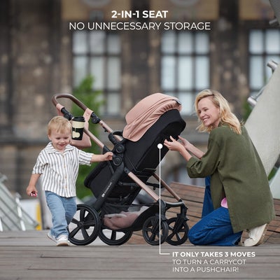 Kinderkraft MOOV 2 4-in-1 Air Duovogn, Moonlight Grey