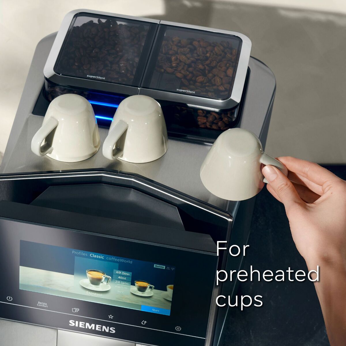 Automatisk kaffemaskin EQ900, rustfritt stål