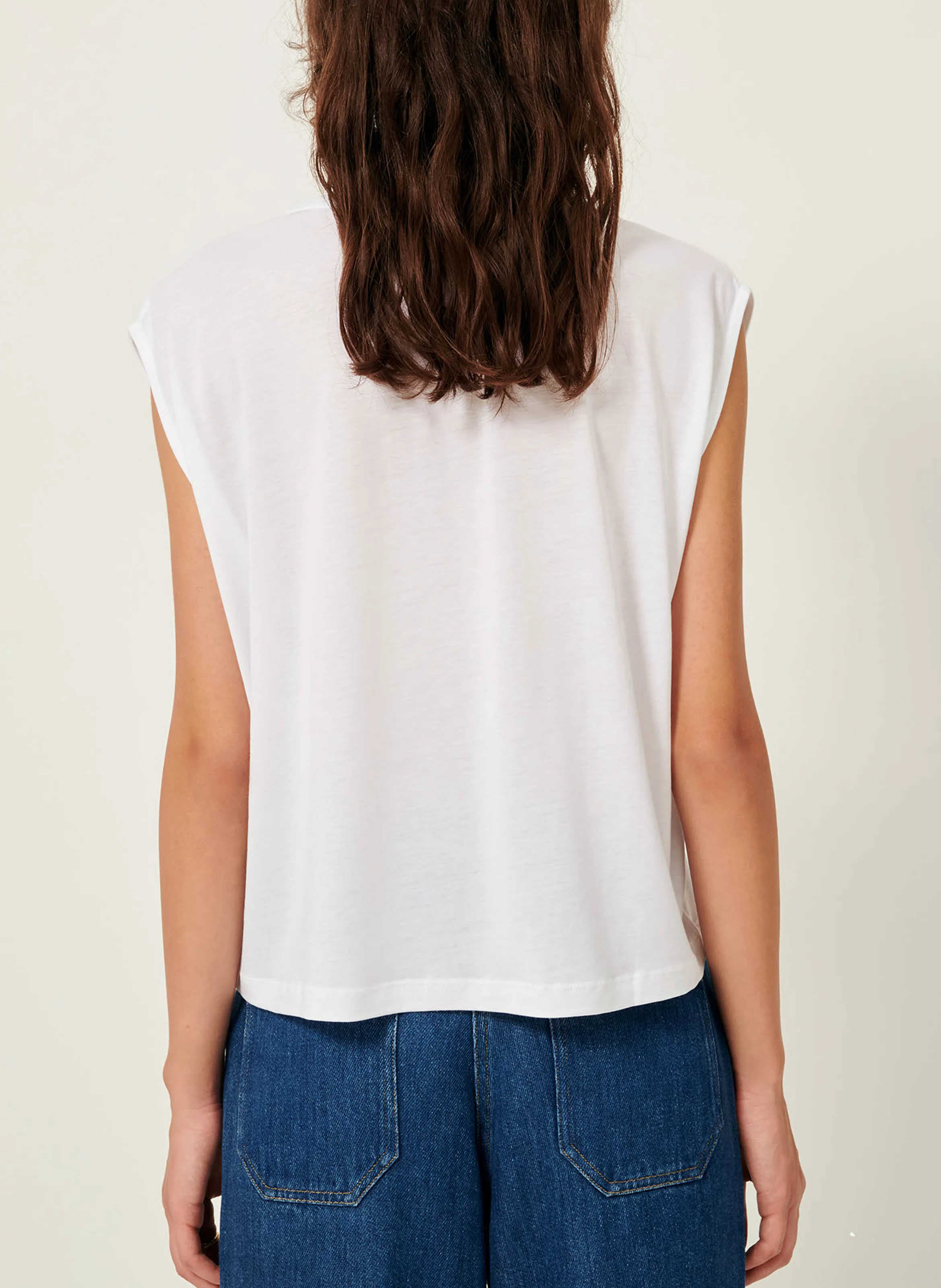 THE V - Tee-shirt col V ample | Blanc