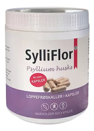 Sylliflor Psyllium husks loppefrøskaller - 500 kaps.