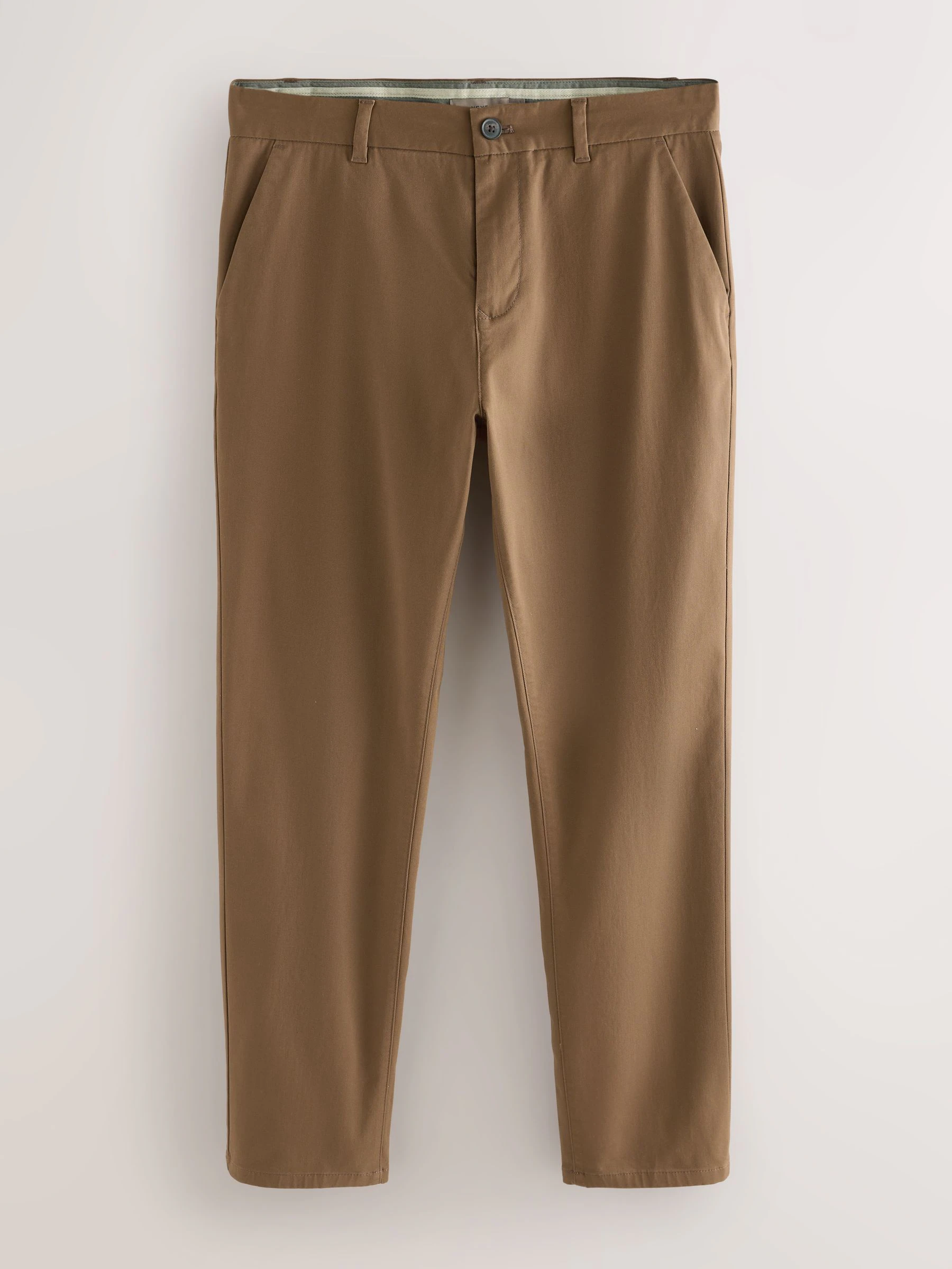 Lichtbruin - Slim Fit - Stretchy chino
