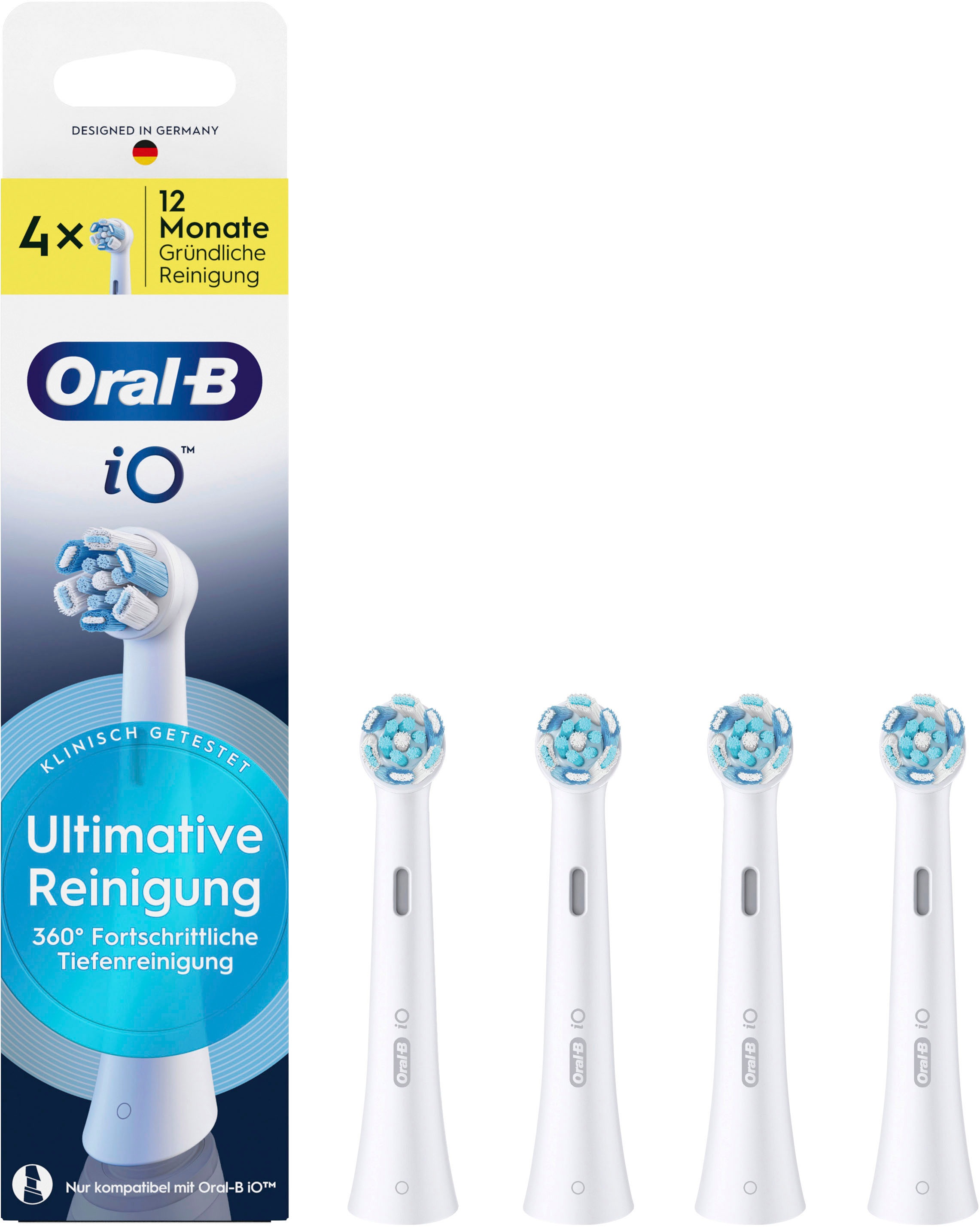 Oral-B Elektrische Zahnbürste »iO 10« 5 Stk. Aufsteckbürsten Magnet-Technologie, iOsense, 7 Putzmodi, Farbdisplay & Lade-Reiseetui