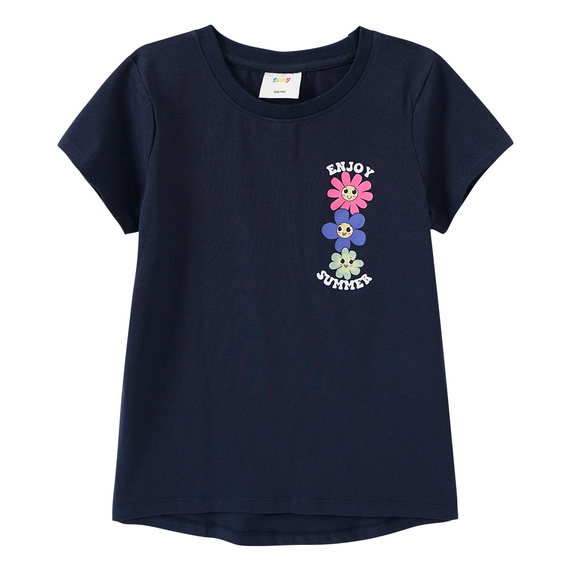 Famy 3 Mädchen T-Shirts mit Prints violett / rosa / dunkelblau