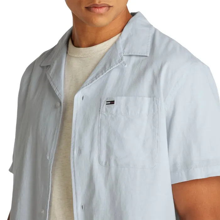 Tommy Hilfiger Regular Fit Linnen Blend SS Overhemd Heren