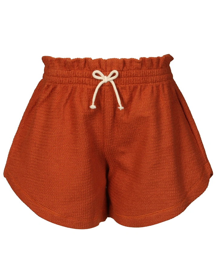 Shorts INTERLOCK mit Leinen in braun