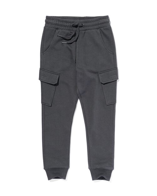 pantalon sweat cargo enfant gris