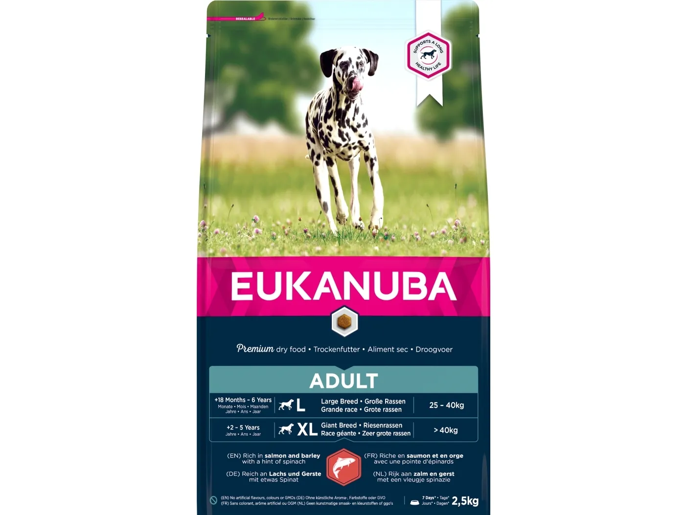 Eukanuba Euk Adult Large Laks og Byg 2,5 kg