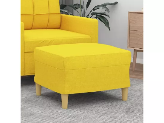 Repose-pied Jaune clair 60x50x41 cm Tissu