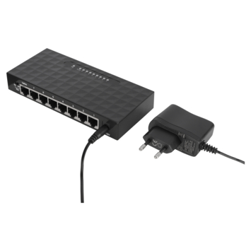 Q-link UTP netwerkswitch 8 poorten gigabit ethernet zwart