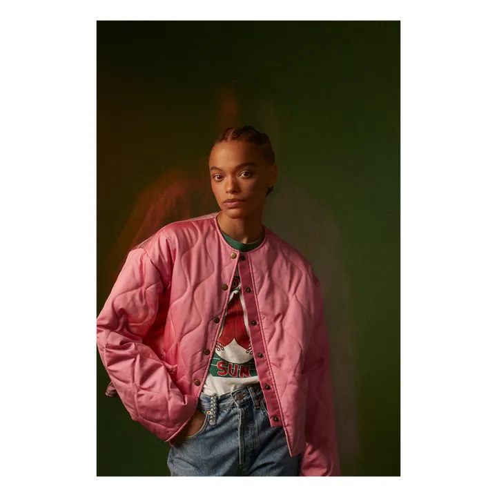 Tressé Veste Réversible Dely | Rose