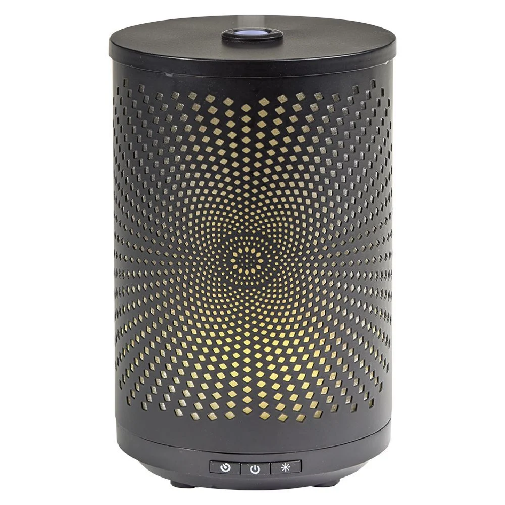Diffuseur ultrasonique lumineux Mességué cylindrique noir 120 ml