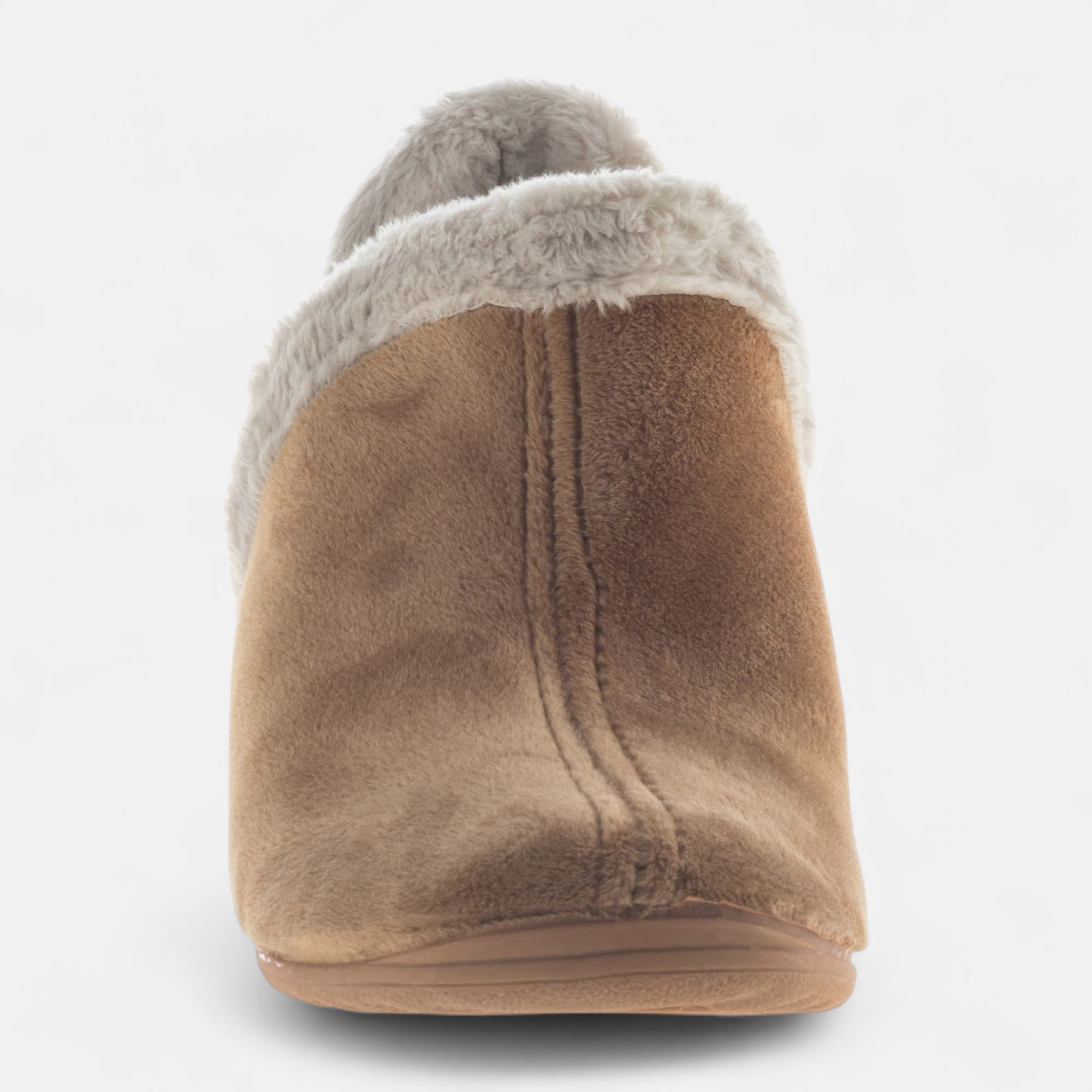 Pantoufles botillons Femme camel