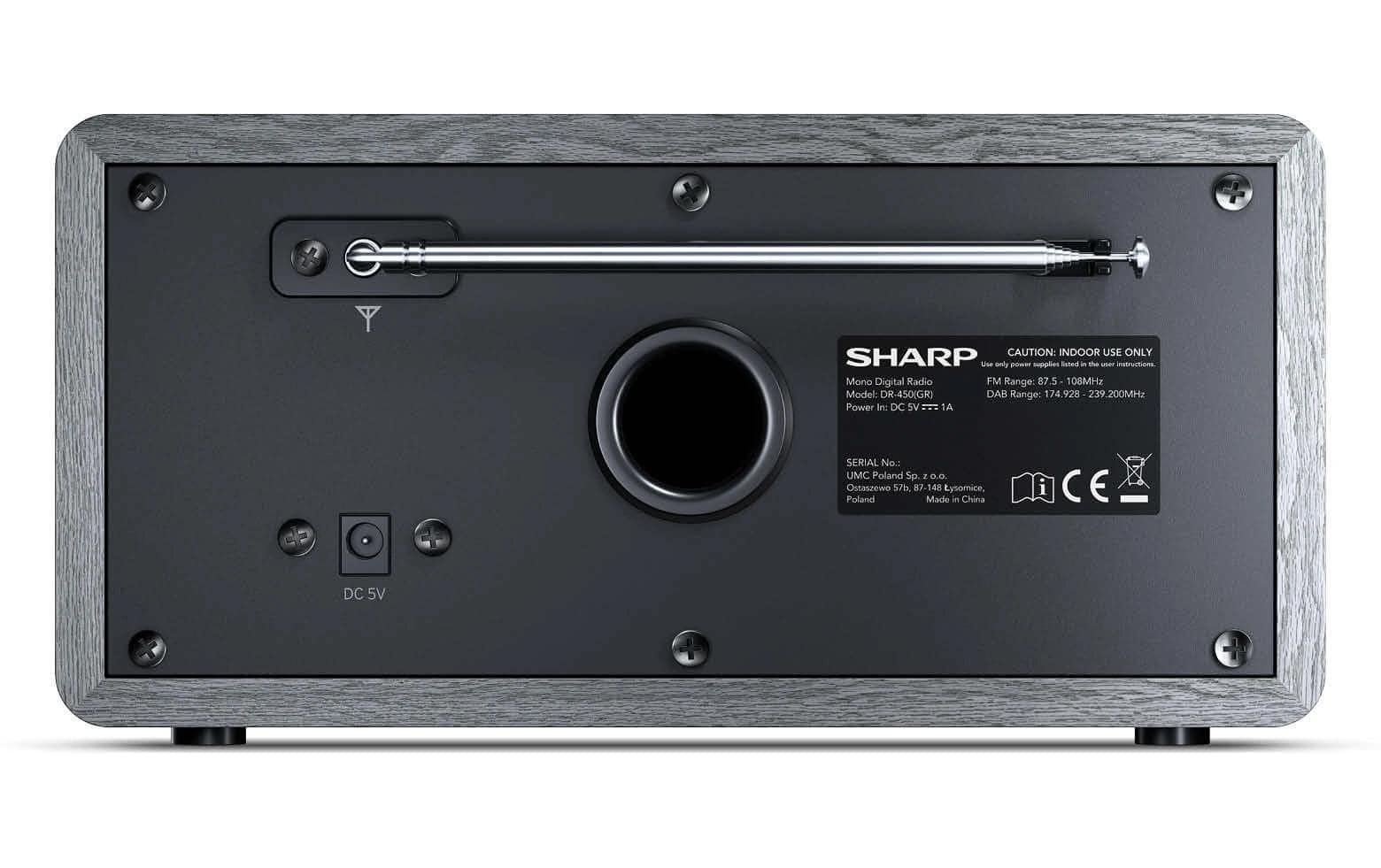 DAB+ Radio DR-450 GrauDigitales Radio mit Speicher für 20 Sender