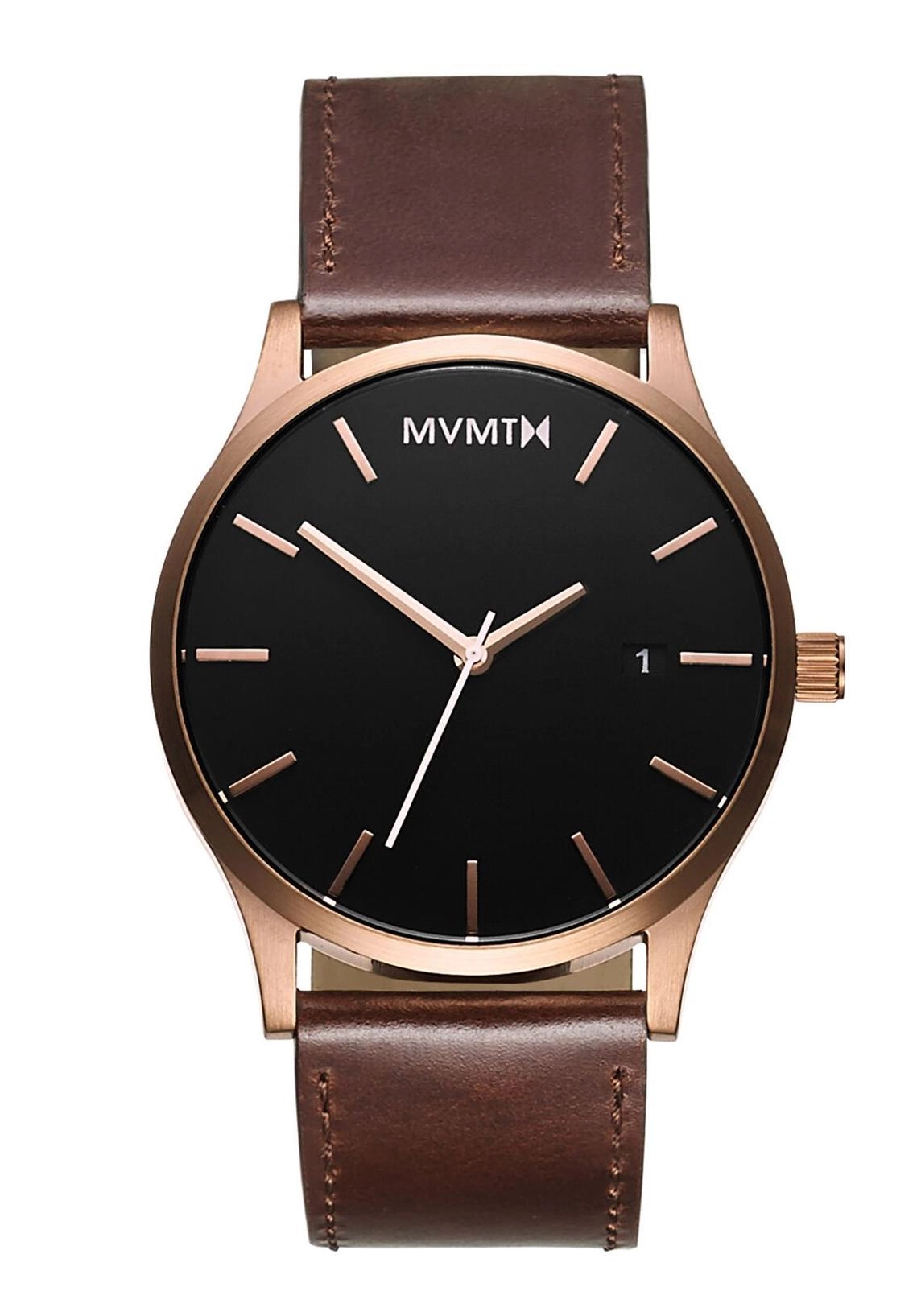 MVMT Herrenuhr Classic Rose Gold Brown MM01-RGBL