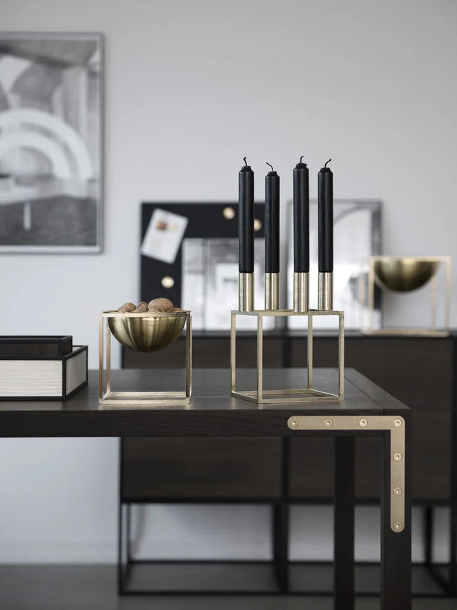 Audo Copenhagen Kubus 4, Candle Holder, Gold-plated Messing/guld