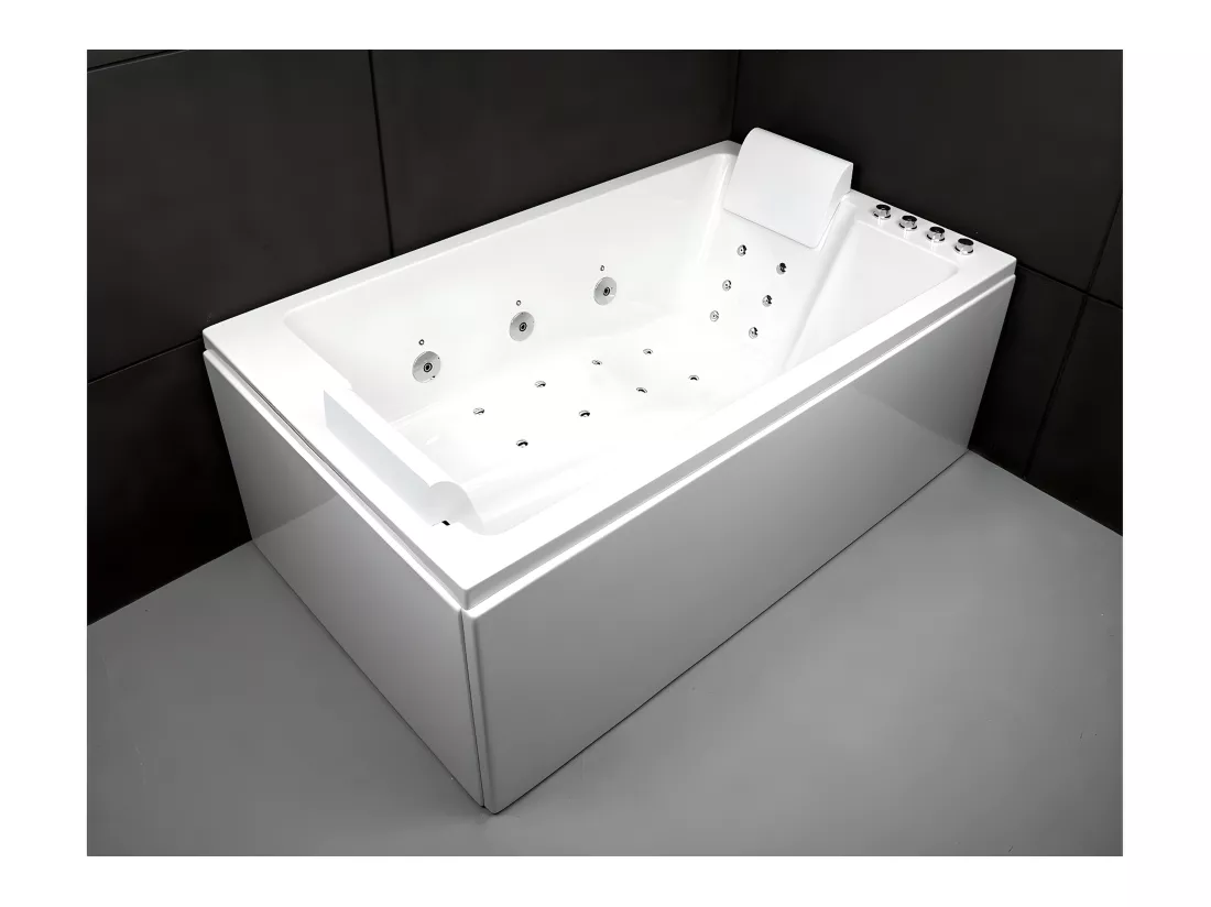 Baignoire balnéo 2 places CETANA DUO Wave L170xl100xH63cm, by SPALINA