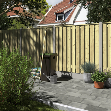 Hout beton schutting grenen hout grijs per meter