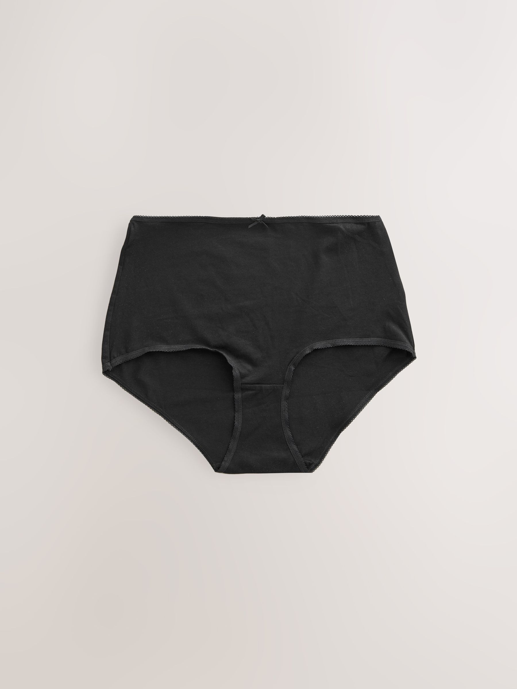 Zwart/pastelroze huidskleur/wit - Set van 5 slips met hoog katoengehalte