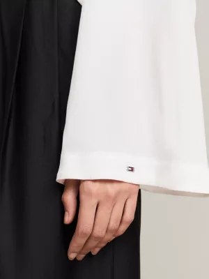 Blusa de crepe oversized com franzidos
