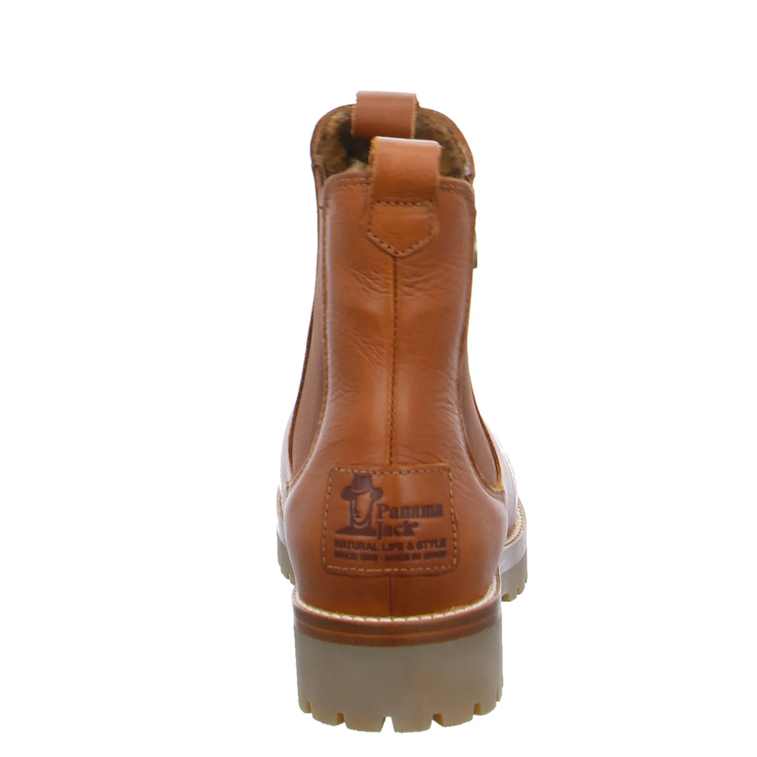 PANAMA JACK Boot Cognac Leder  mit Lammfell-Futter