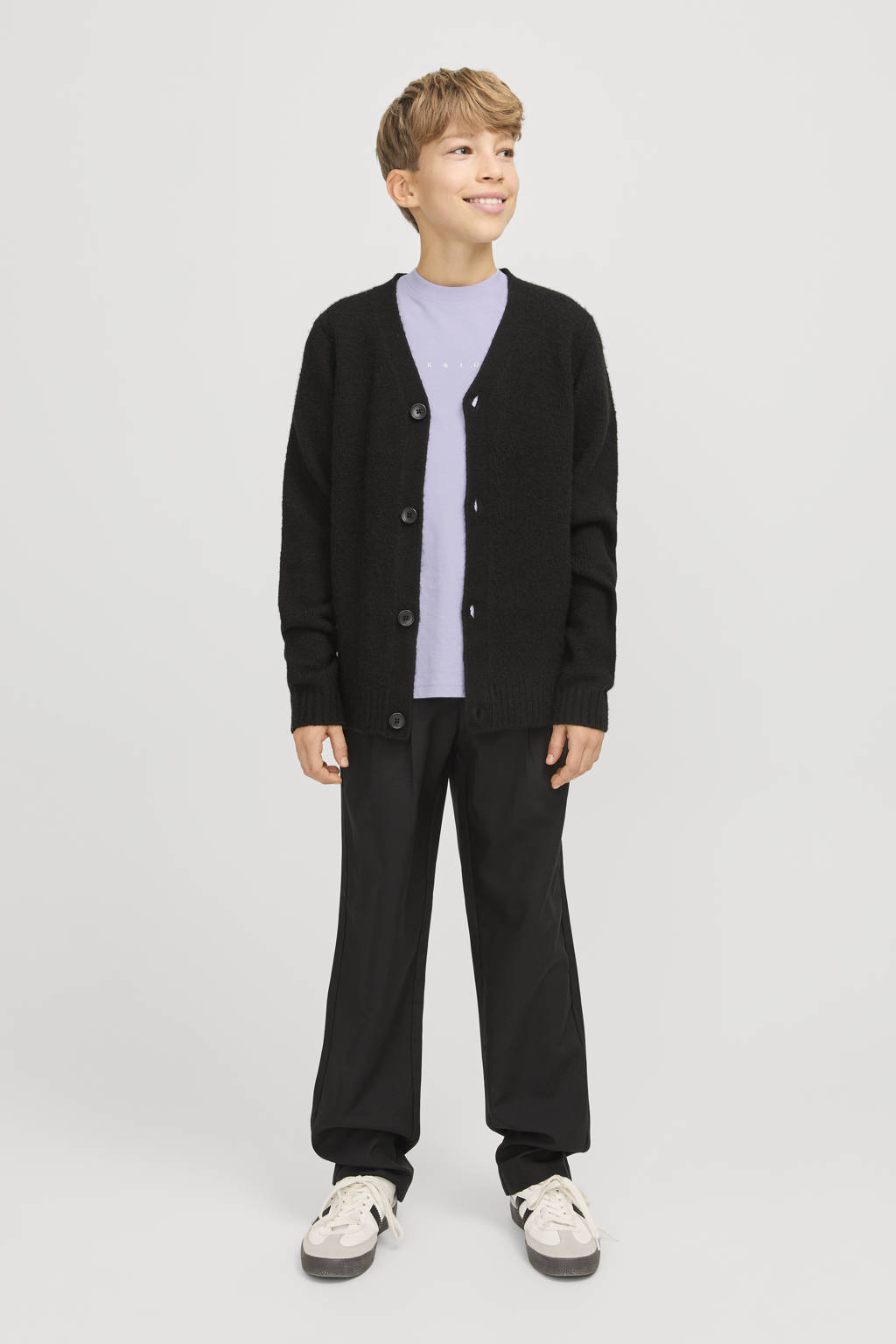 JACK & JONES T-shirt JJESTAR met tekst lila