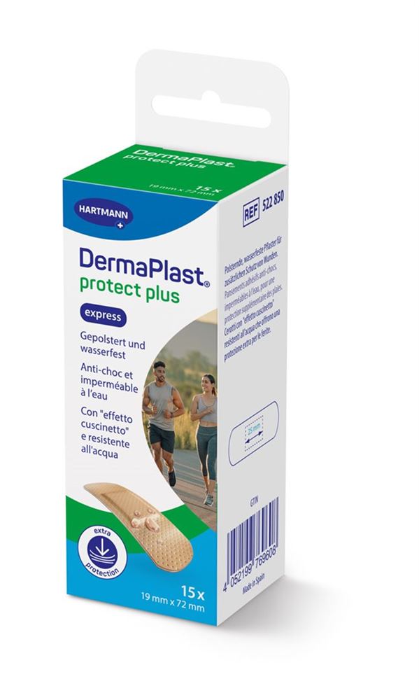 DERMAPLAST ProtectPlus Express<br>15 Stück, 19x72mm
