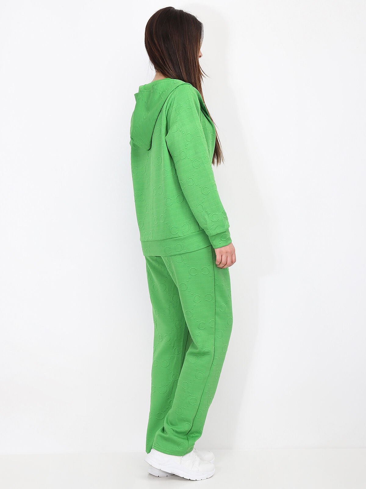 Ensemble sweat à zip et jogging- Vert