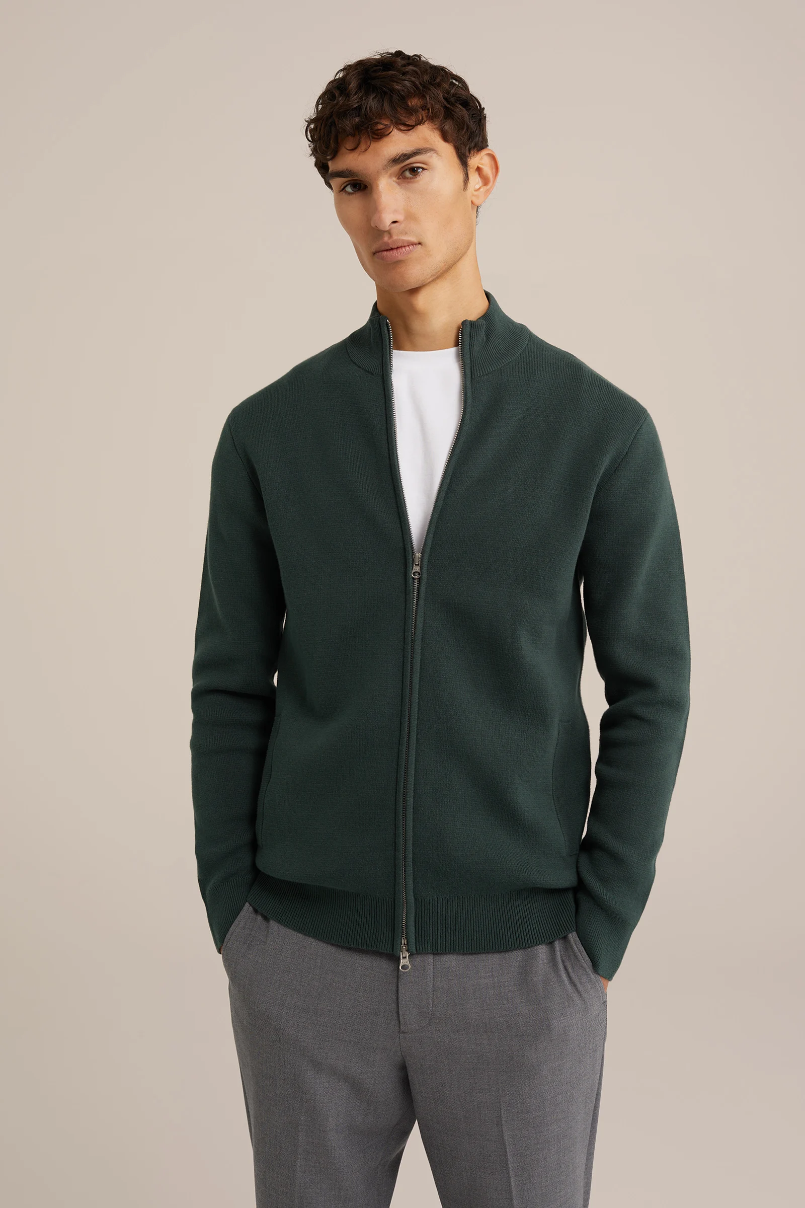vest WE Fashion Donkergroen