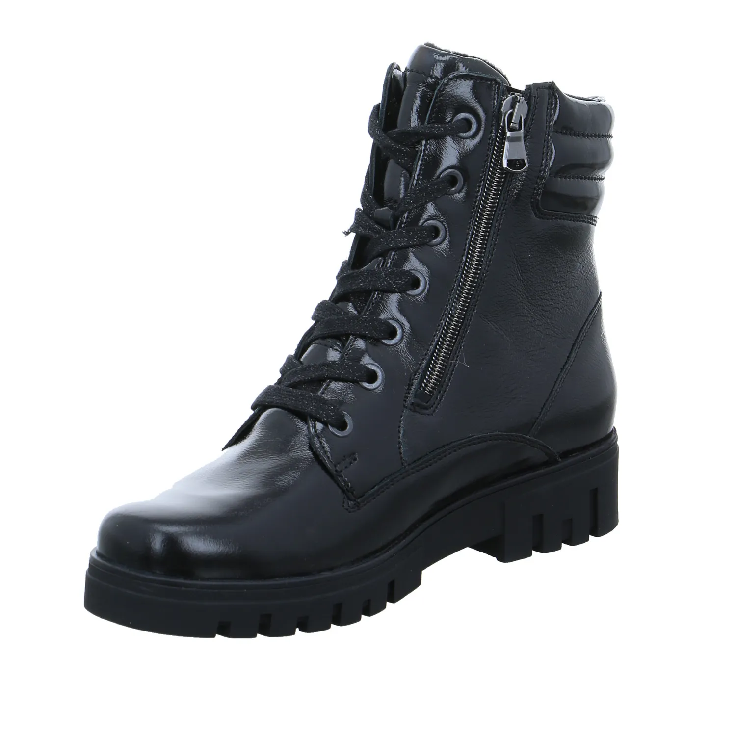 WALDLÄUFER Comfort-Boot Schwarz Leder  mit Wechselfussbett