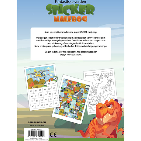 Fantastiske Verden Stickers Malebog