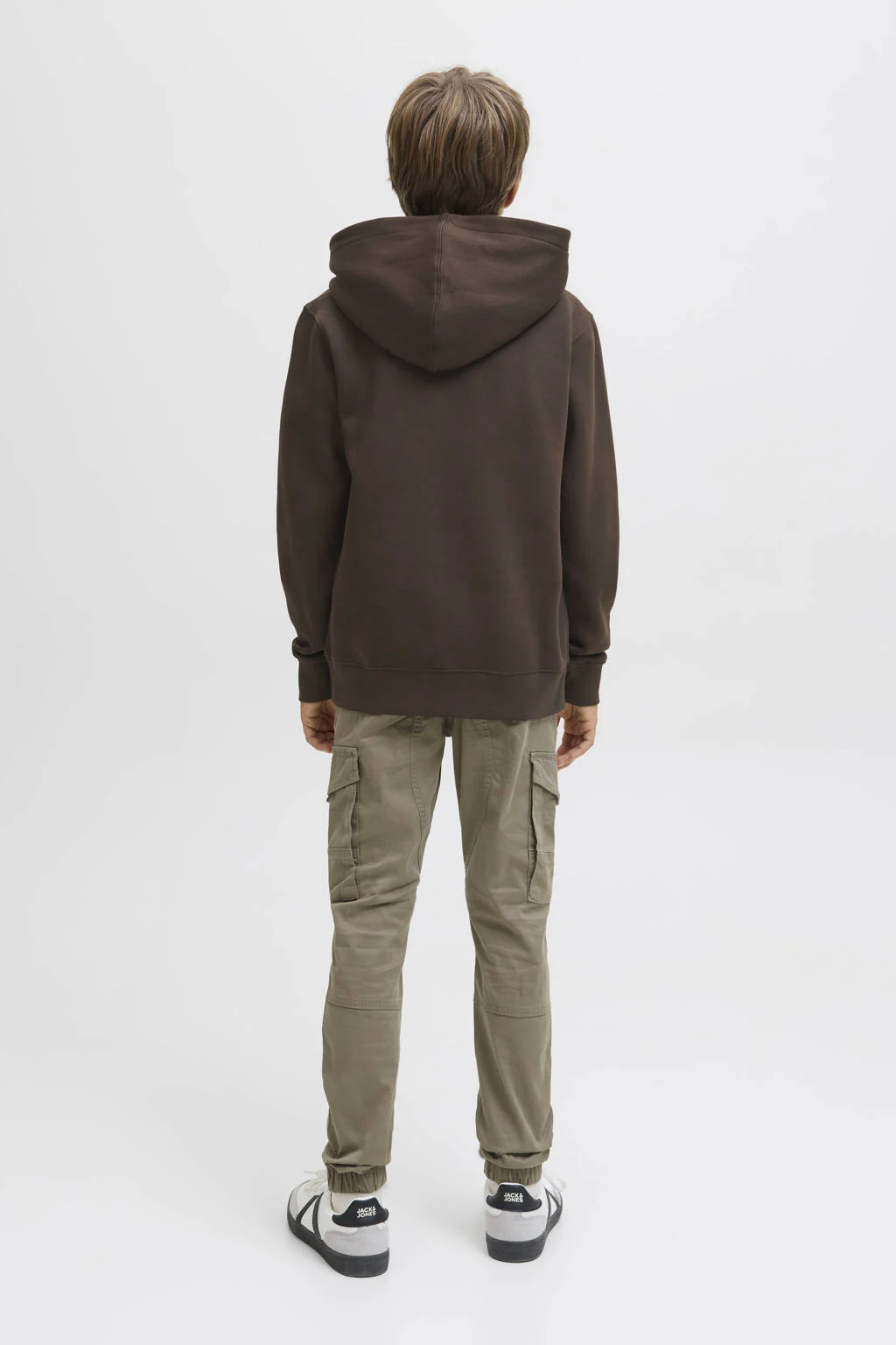JACK & JONES JUNIOR hoodie donkerbruin