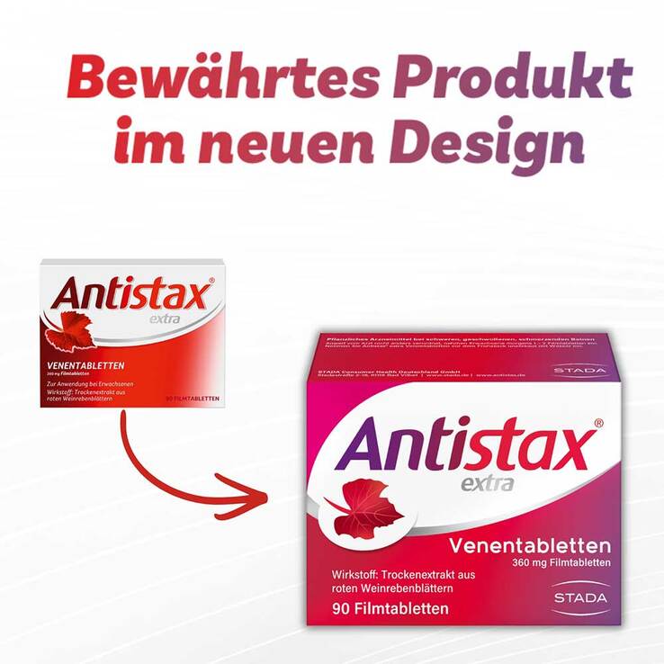 Antistax extra Venentabletten bei Krampfadern, 90 St