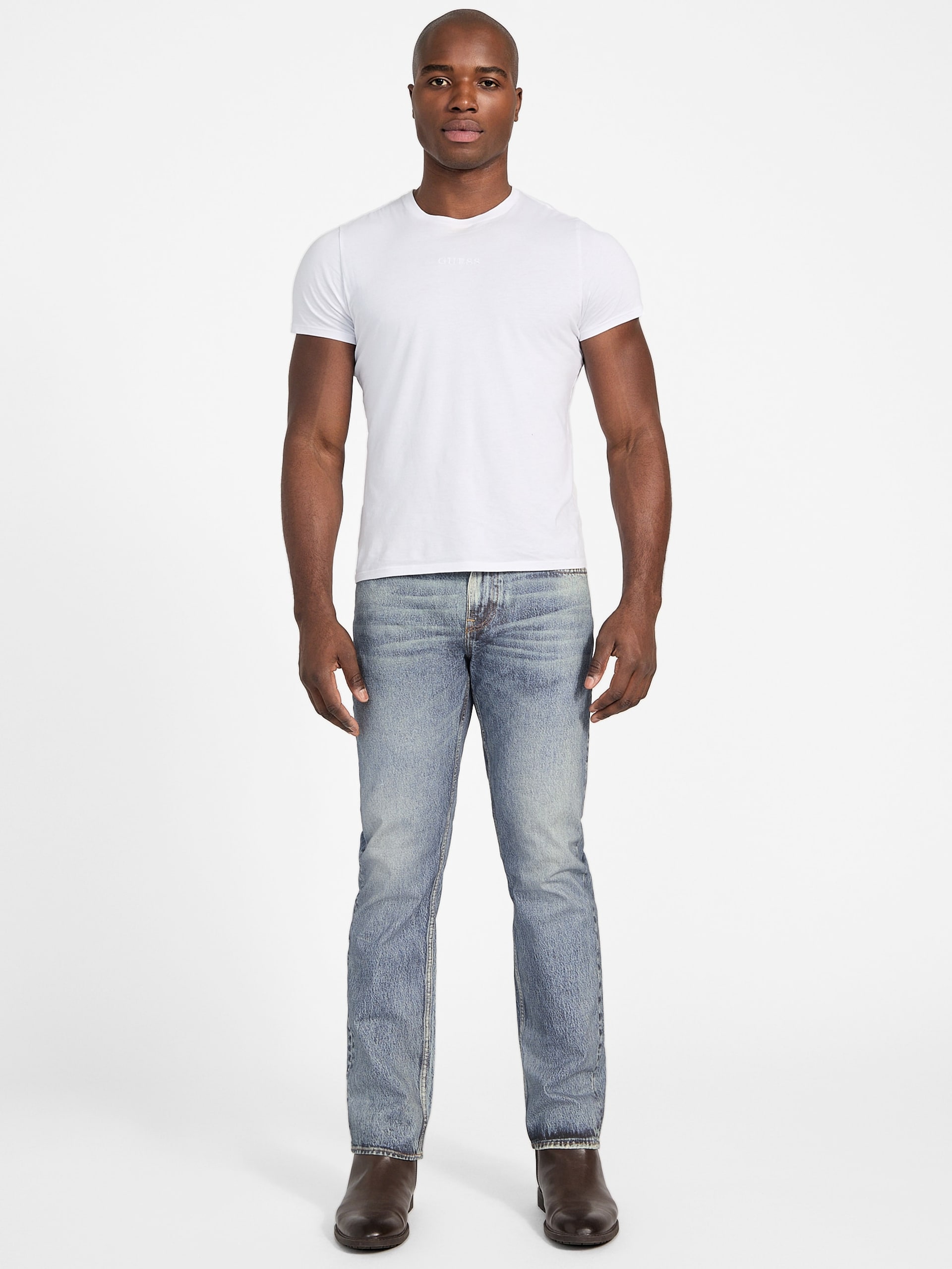 Calça jeans reta slim fit Angels