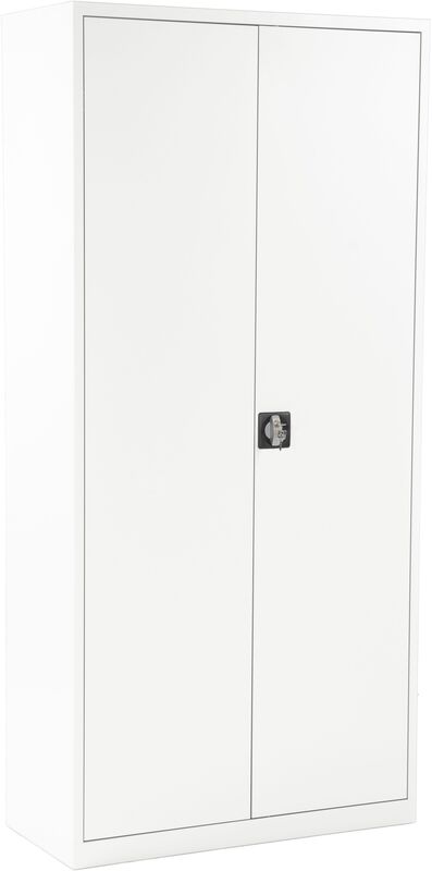 Flügeltürenschrank Steel, 5 Ordnerhöhen, weiss (RAL 9003)