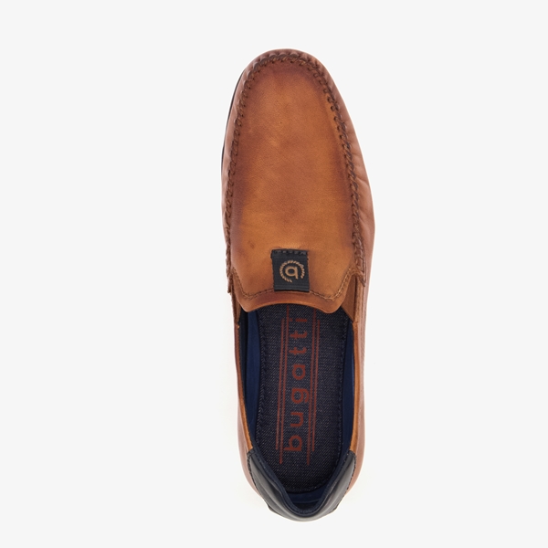 Bugatti Chelsey leren heren instappers cognac